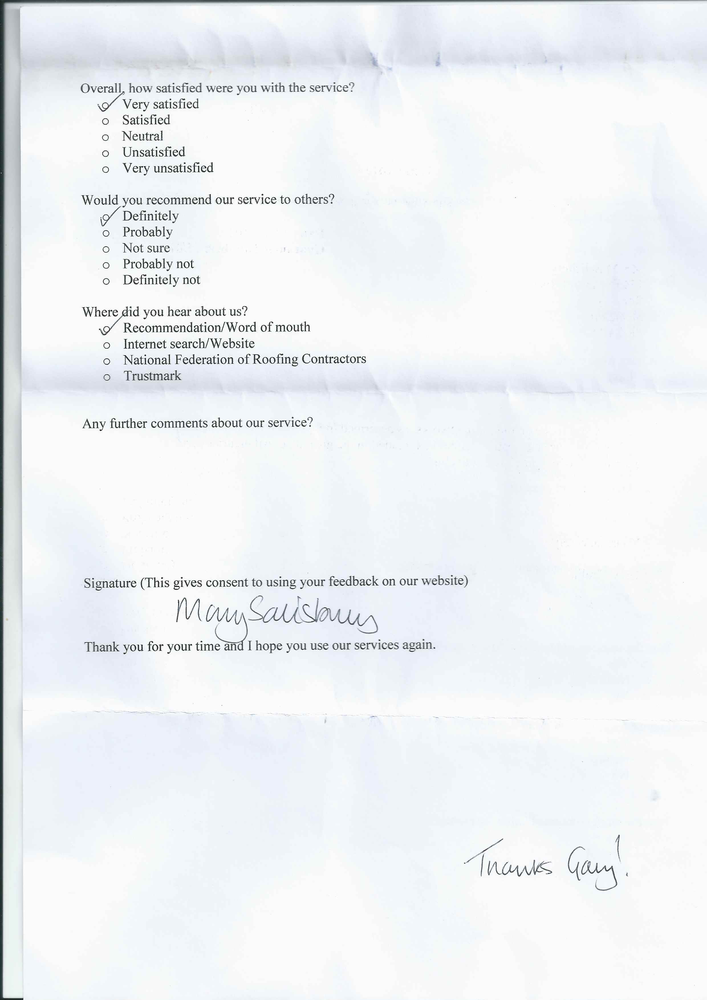 testimonial, Re-Roofing, Lead Work, Chimney Stacks, Plastics, Repairs and Maintenance, Stockport, Cheshire, High Peak, G Timlin Roofing